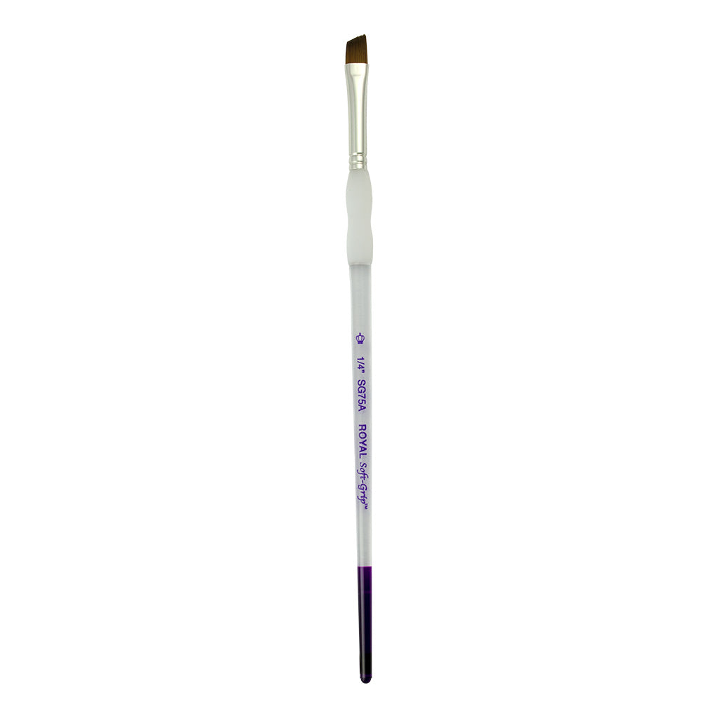 SG75A-1/4" - Soft-Grip™ Synthetic Sable Angular Brush - 1/4"