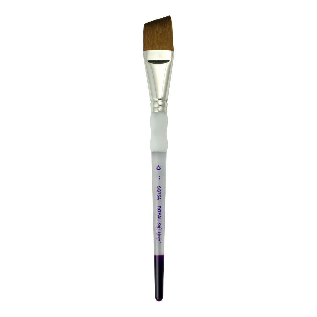 SG75A-1" - Soft-Grip™ Synthetic Sable Angular Brush - 1"