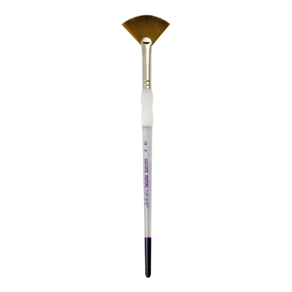 SG75FB-6 - Soft-Grip™ Synthetic Sable Fan Brush - 6