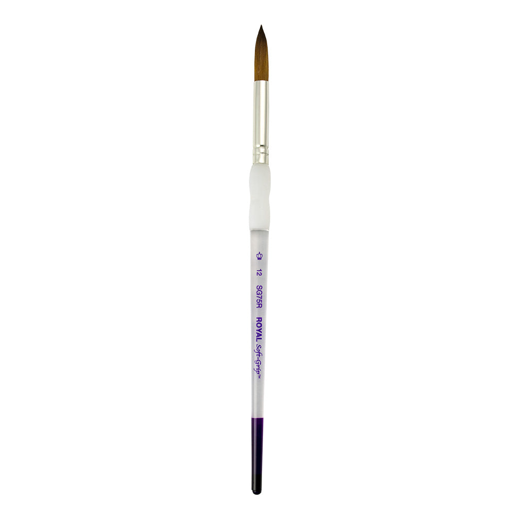 SG75R-12 - Soft-Grip™ Synthetic Sable Round Brush - 12