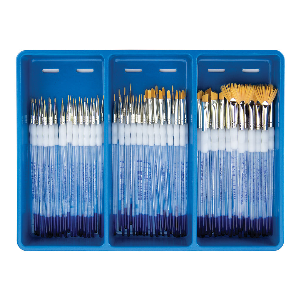 SGSPECIALTY-72 - Soft-Grip™ 72pc Specialty Artist Brush Display Box