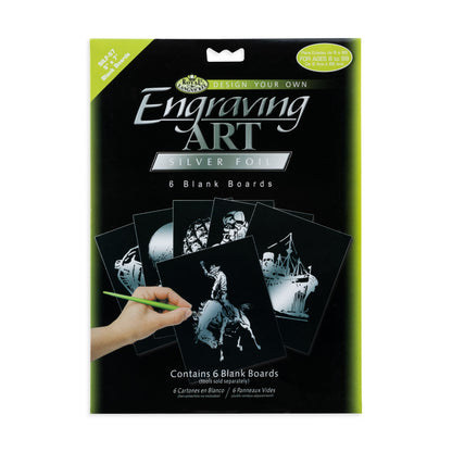 SILF Series | Engraving Art™ 6pc Silver Foil Blank Boards