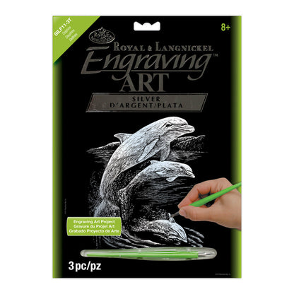 SILF11 - Engraving Art™ 8" x 10" Dolphins Silver Foil Project