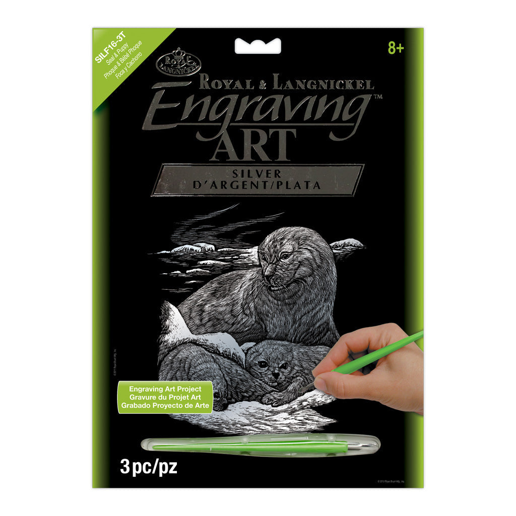 SILF16 - Engraving Art™ 8" x 10" Seal & Pup Silver Foil Project