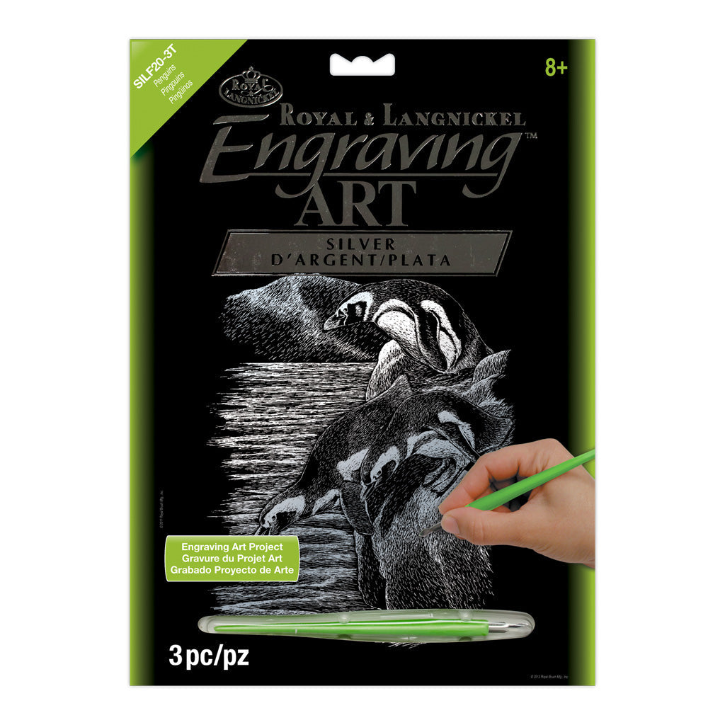 SILF20 - Engraving Art™ 8" x 10" Penguins Silver Foil Project