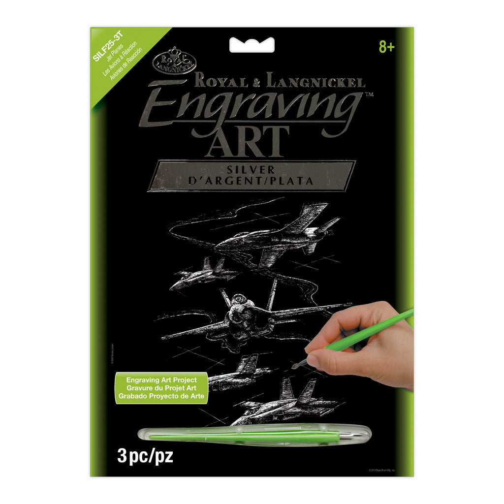 SILF25 - Engraving Art™ 8" x 10" Jet Planes Silver Foil Project