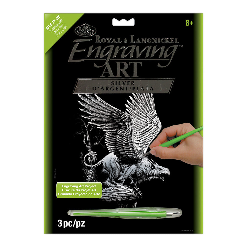 SILF27 - Engraving Art™ 8" x 10" Screaming Griffin Silver Foil Project