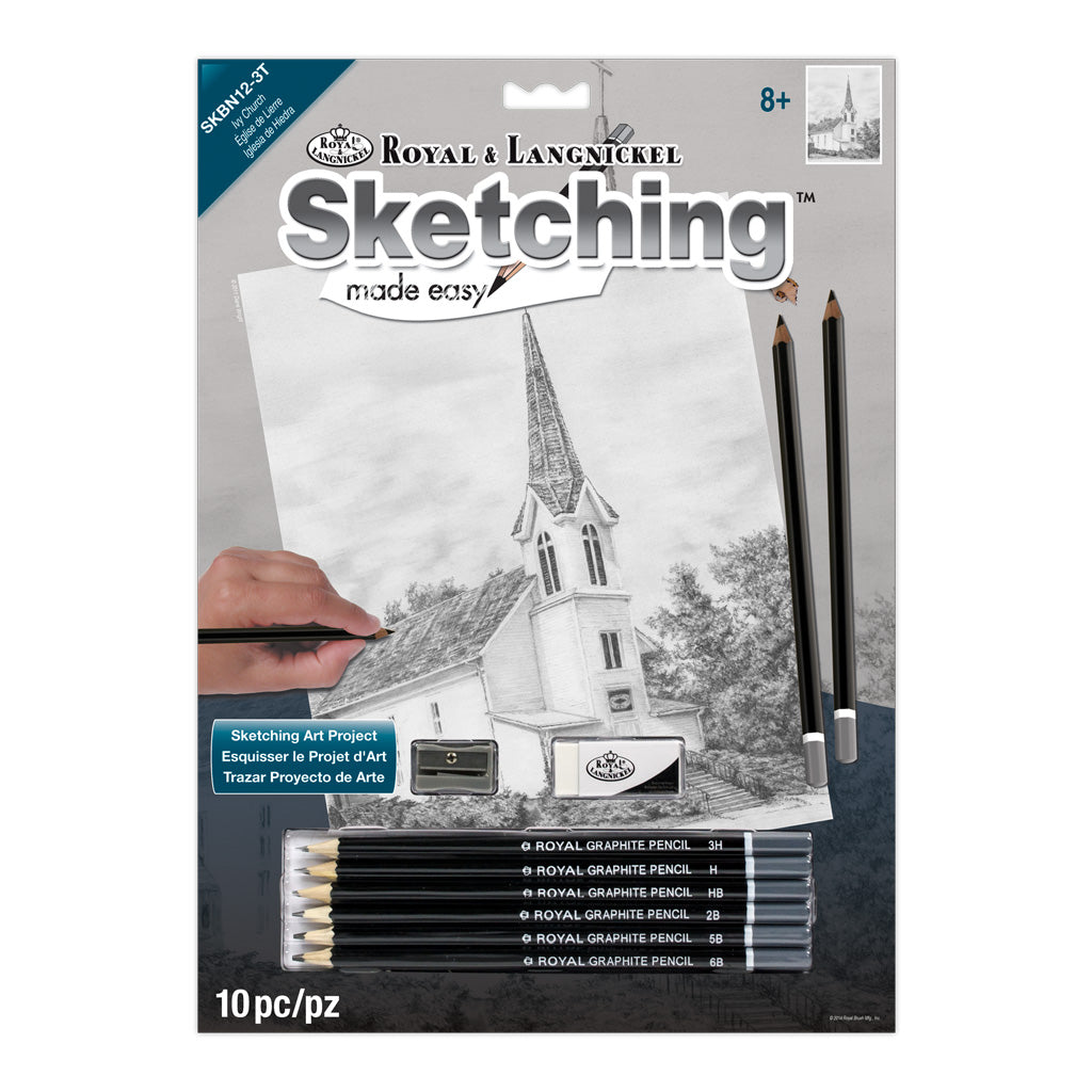 SKBN12 - Sketching Made Easy™ Ivy Church 10pc 8.75" x 11.75" Sketching Art Project