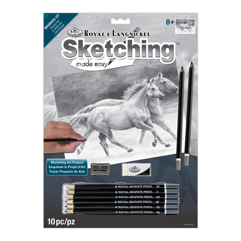 SKBN20 - Sketching Made Easy™ Running Free 10pc 8.75" x 11.75" Sketching Art Project