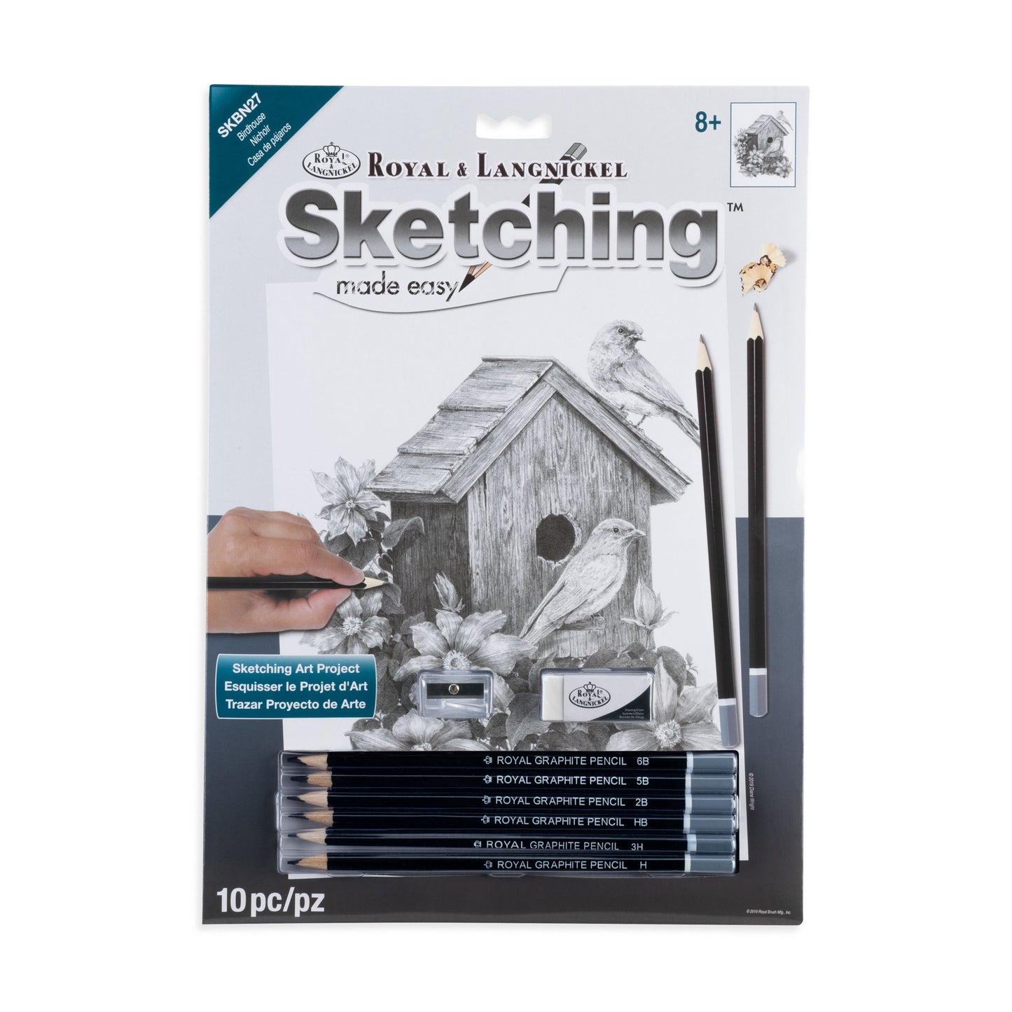 SKBN27 | Sketching Made Easy™ 10pc 8.75" x 11.75" Birdhouse Eyes Sketching Art Project