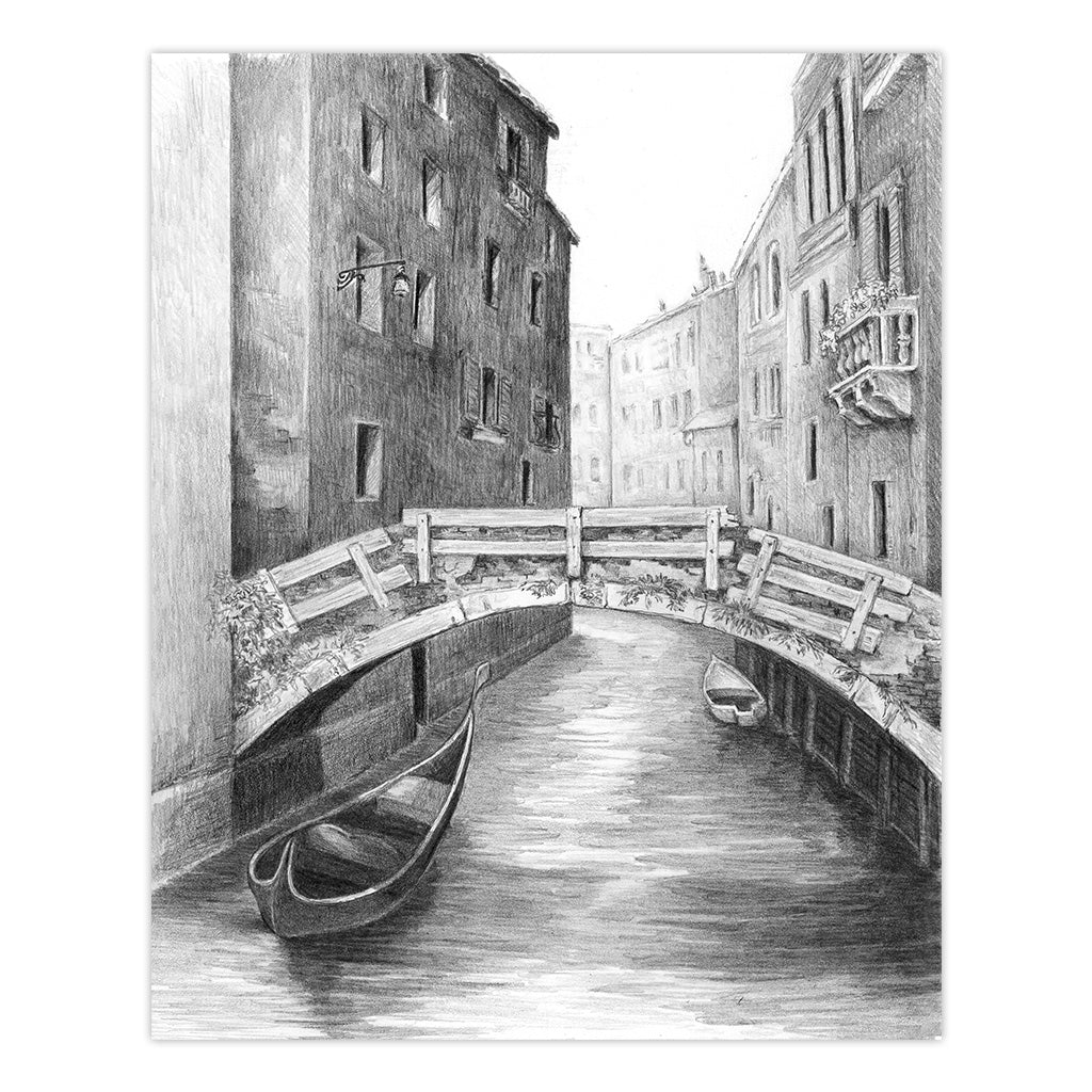 SKBN3 | Sketching Made Easy™ Venice Bridge 10pc 8.75" x 11.75" Sketching Art Project