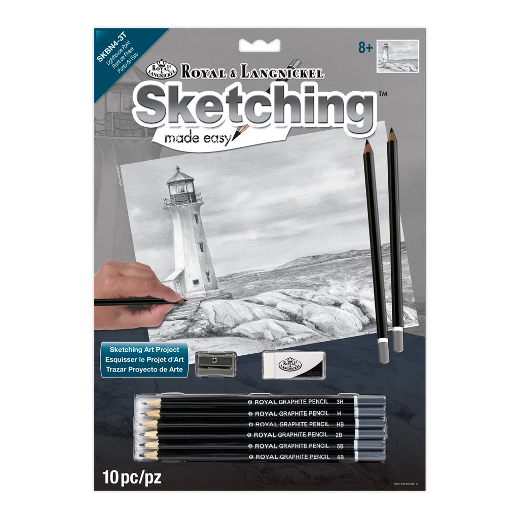 SKBN4 - Sketching Made Easy™ Lighthouse Point 10pc 8.75" x 11.75" Sketching Art Project