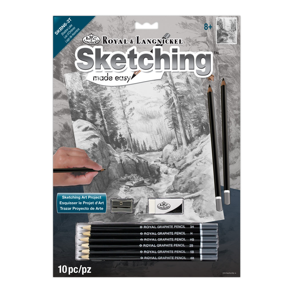 SKBN6 - Sketching Made Easy™ Shadow Lake 10pc 8.75" x 11.75" Sketching Art Project