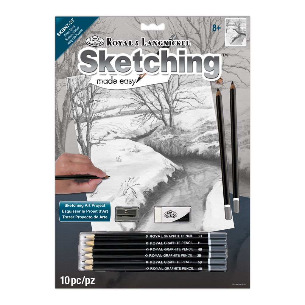 SKBN7 - Sketching Made Easy™ Winter Creek 10pc 8.75" x 11.75" Sketching Art Project