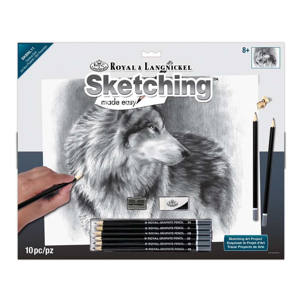 SKBNL11 - Sketching Made Easy™ 10pc 11.25" x 15.375" Cautious Eyes Sketching Art Project