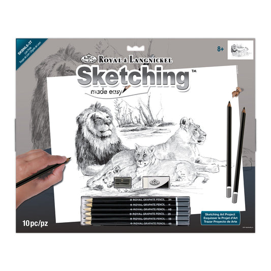 SKBNL6 - Sketching Made Easy™ Lion Pride 10pc 11.25" x 15.375" Sketching Art Project