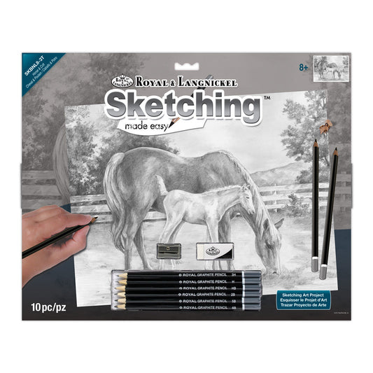 SKBNL8 - Sketching Made Easy™ Horse & Colt 10pc 11.25" x 15.375" Sketching Art Project