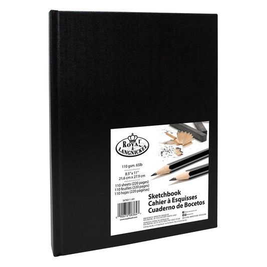 SKT8511-301 - 8.5" x 11" Black Sketchbook