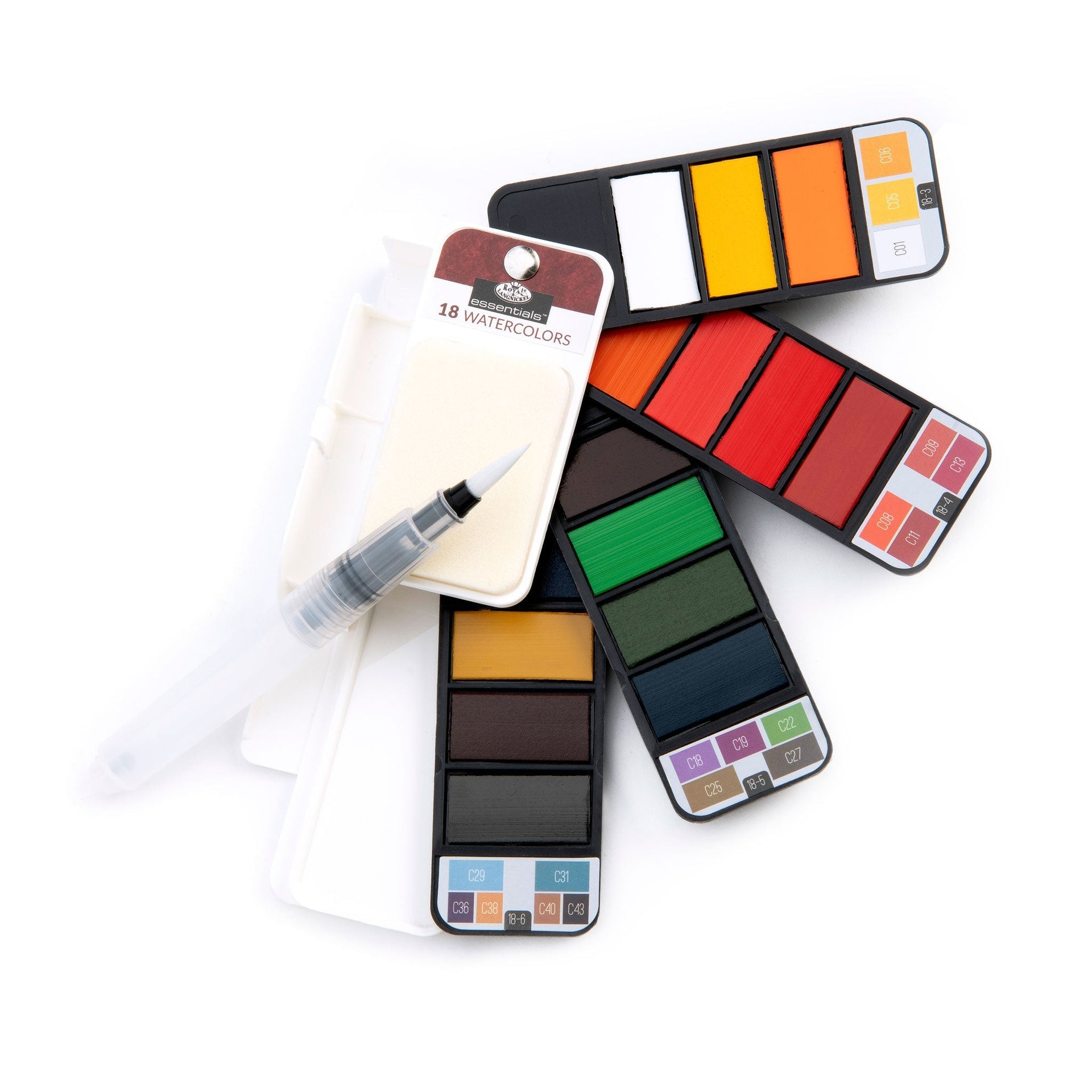 WAC-18 | Essentials™ 19pc Watercolor Flip Kit – Royal & Langnickel