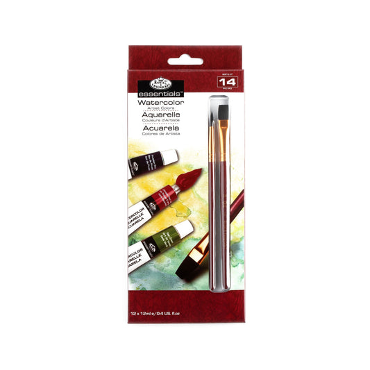 WAT12 - Watercolor Paint Packs 12 Pack + 2 Brushes - 12 ml