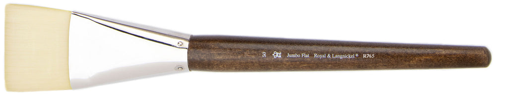 Jumbo™ Bone Taklon Flat Brush full size horizontal