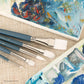 WAL-RSET-9188-RFID | Royal & Langnickel 5pc White Taklon Variety Brush Set