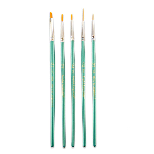 RSET-9197 | 5pc Golden Taklon Variety Brush Set