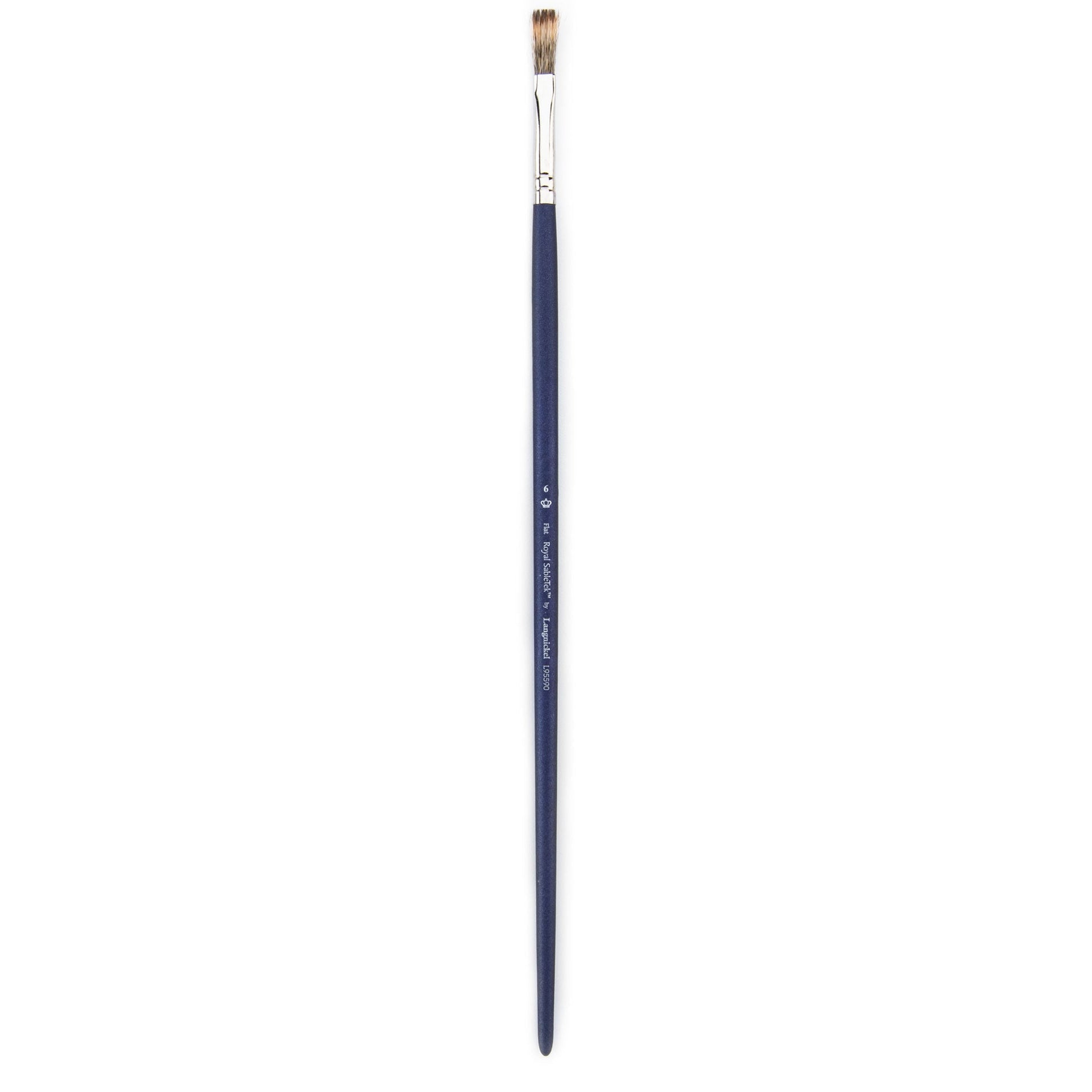 L95590-6 - Royal Sabletek Long Handle Flat Brush - 6