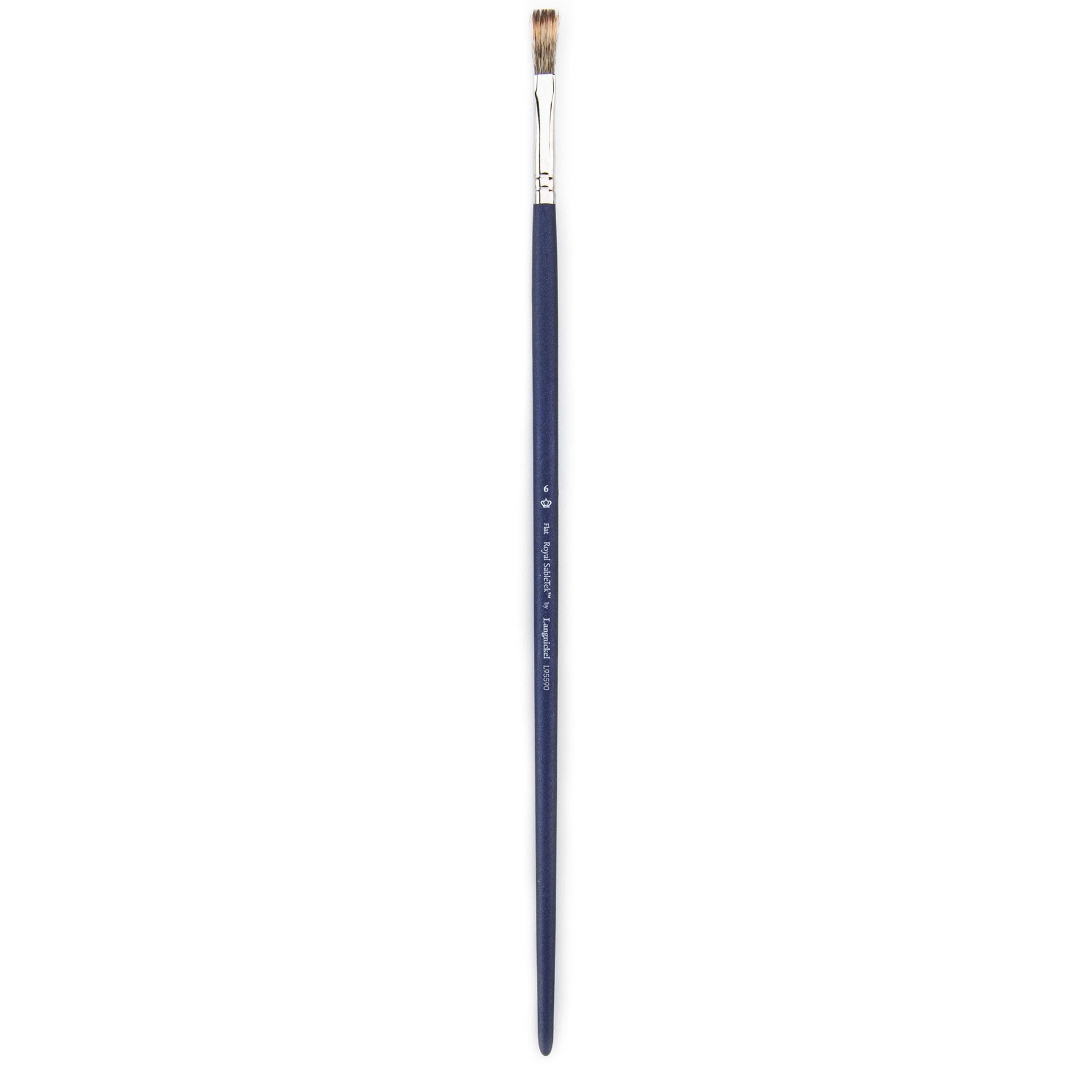 L95590-6 - Royal Sabletek Long Handle Flat Brush - 6