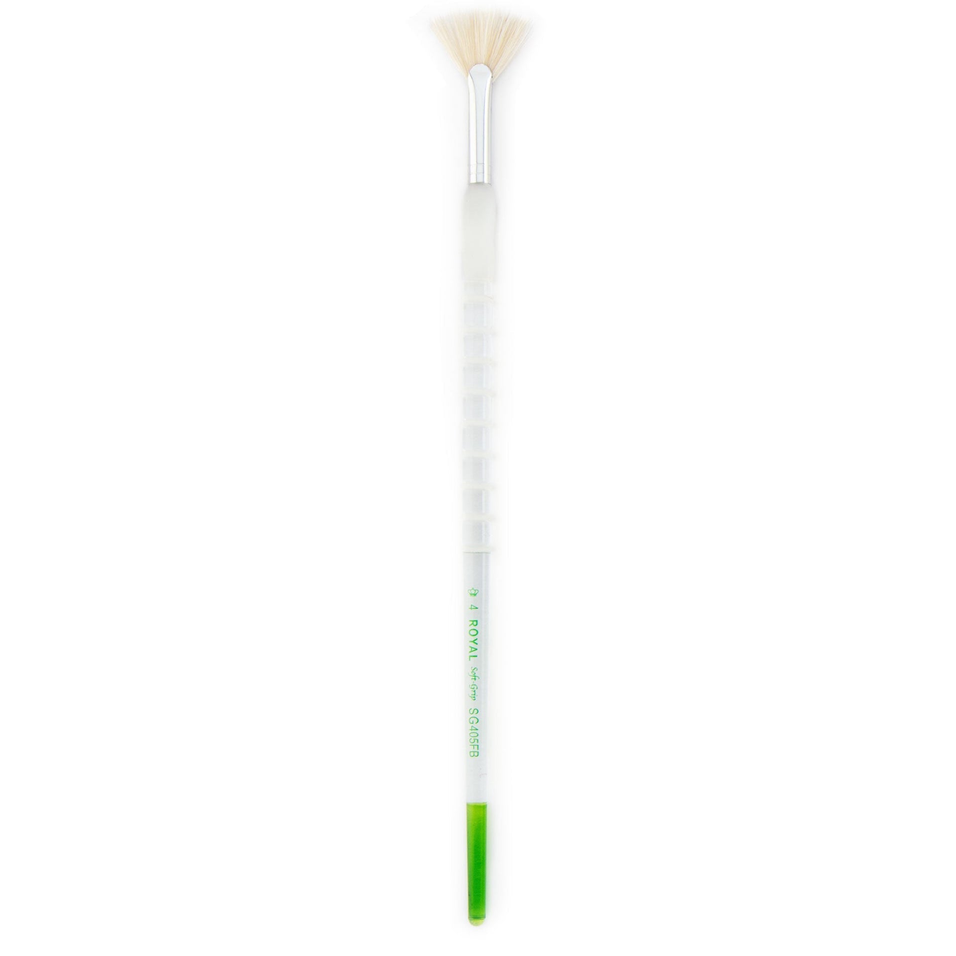 SG405FB-4 - Soft-Grip™ Long Handle Natural Hair Fan Brush Size 4