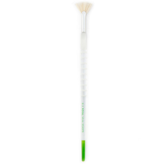 SG405FB-4 - Soft-Grip™ Long Handle Natural Hair Fan Brush Size 4