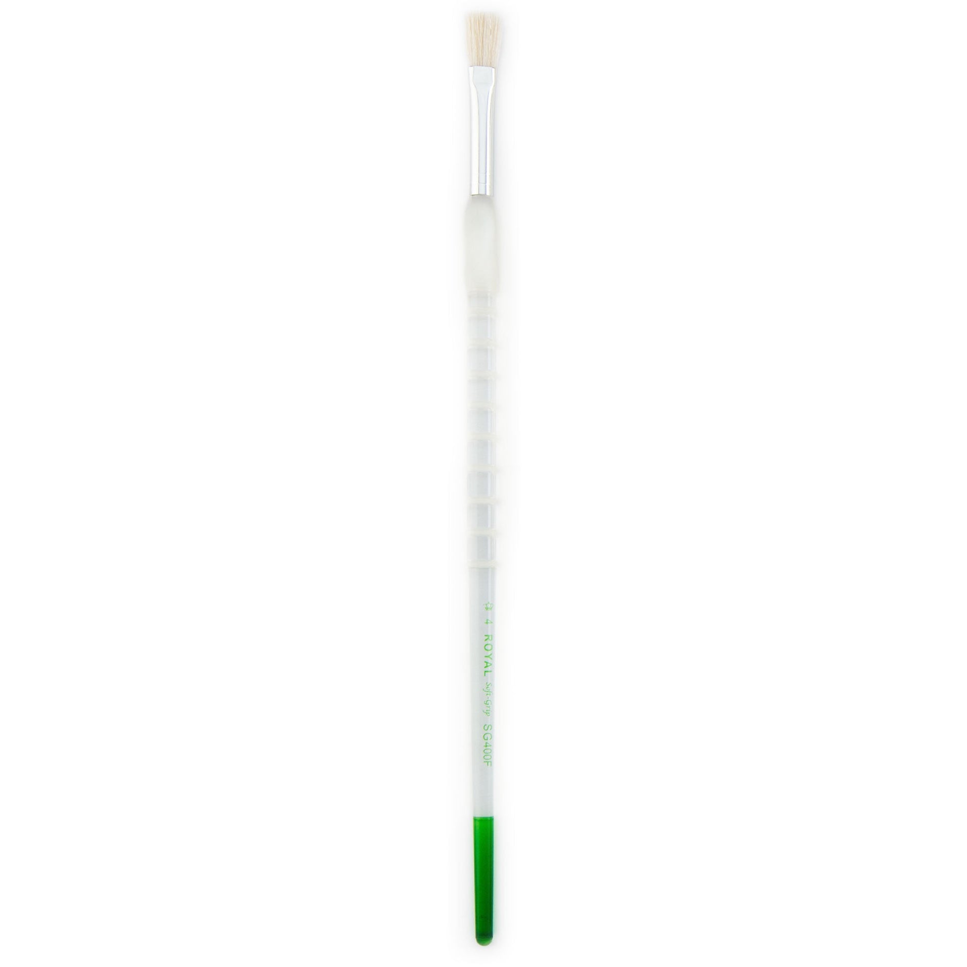 SG400F-4 - Soft-Grip™ Long Handle Natural Hair Flat Brush Size 4