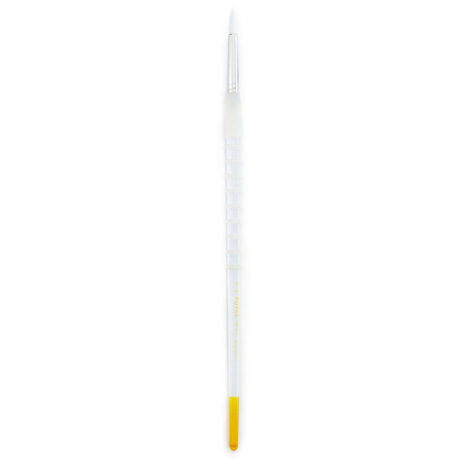 SG4500-4 - Soft-Grip™ Long Handle White Taklon Round Brush Size 4