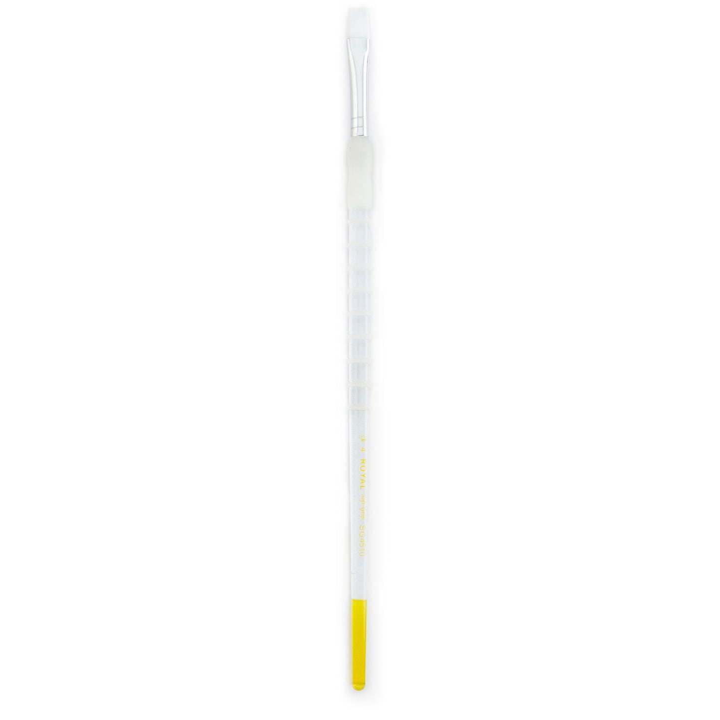 SG4510-4 - Soft-Grip™ Long Handle White Taklon Short Shader Brush Size 4