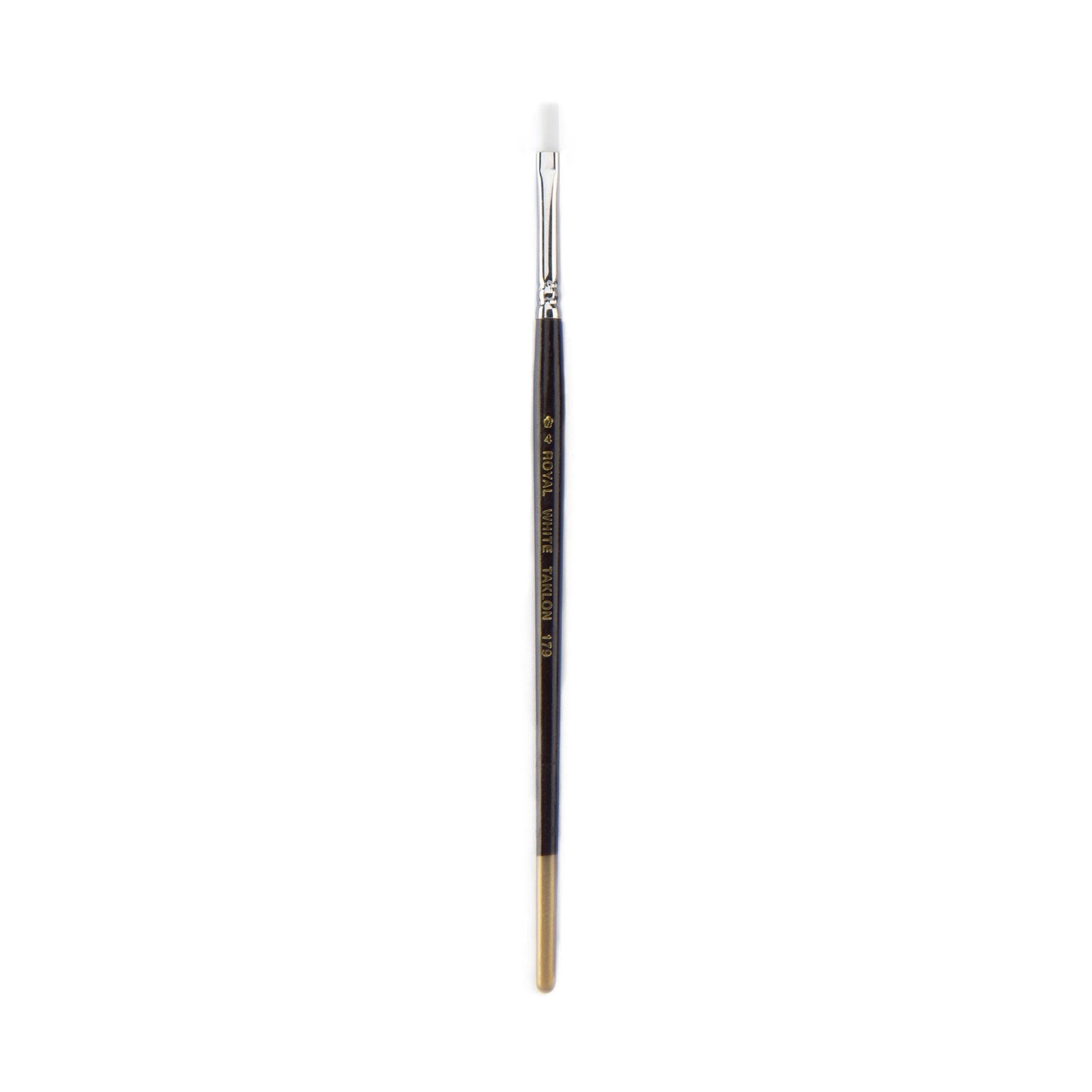 R179-4 - White Taklon™ Filbert Brush Size 4