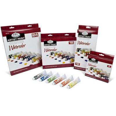 Royal & Langnickel 19pc Essentials Watercolor Artist Colors FlipKit Travel Set