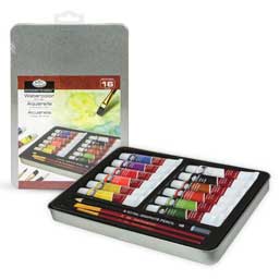 Essentials Oil Deluxe Art Set in Clearview Case (32pc) Royal & Langnickel