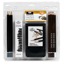 Royal & Langnickel Essentials - 12pc Charcoal Sketching Pencil Set with  Small Tin 