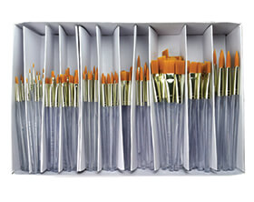12 Packs: 5 ct. (60 total) Menta™ Synthetic Acrylic Brush Set by Royal &  Langnickel®