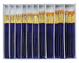 Royal & Langnickel® Round 144 Piece Kids Classroom Paint Brush Set