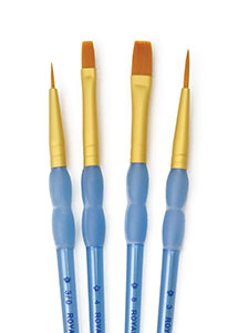 Gold 3/8-Inch ROYAL BRUSH Crafters Choice Taklon Angular Brush 