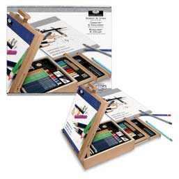 Beginner Artist 134 Piece Deluxe Sketching, Colouring and Drawing Art  Wooden Kit - Art Supplies from Crafty Arts UK