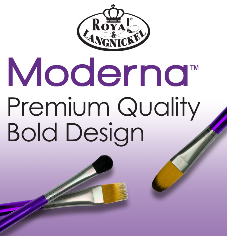Moderna All Media Black Goat Mop Paint Brush - 1