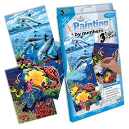  Royal & Langnickel Painting by Numbers Junior Small 3-Piece Art  Activity Kit, Sea Life Set : Toys & Games