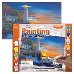 Royal Brush Adult Paint by Numbers Fishing Boats Kit