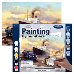 Royal Brush Adult Paint by Numbers Fishing Boats Kit